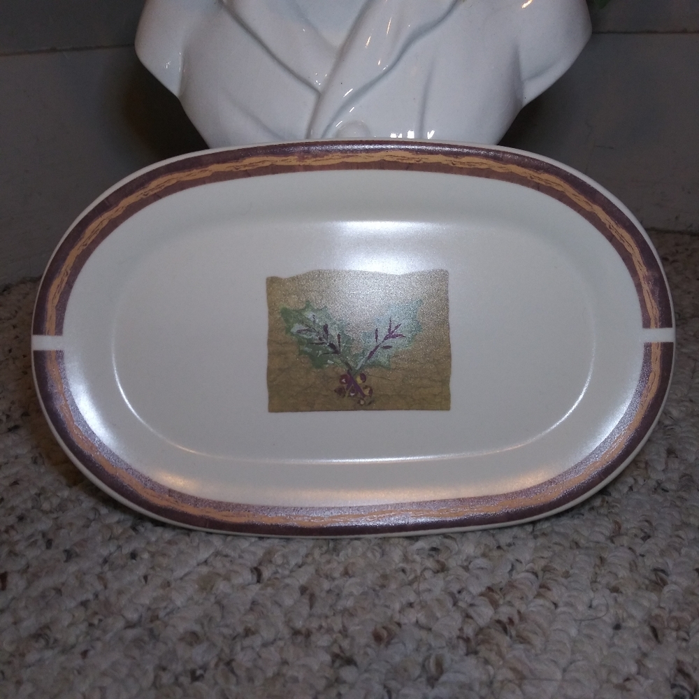3/$18 Pfaltzgraff Holiday Spice Stoneware Trinket Tray - Picture 1 of 9